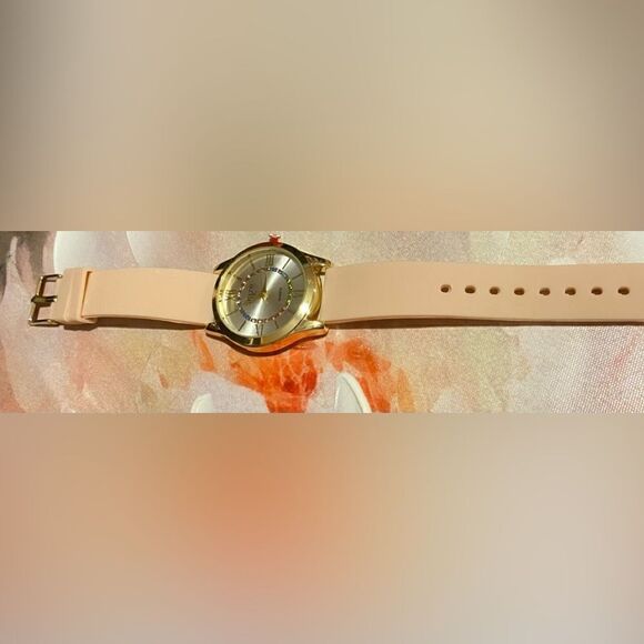 🛍️Simone Chic Golden Tone Glitter Rhinestone Pink Band 4PC watch set 💥 - Picture 8 of 10